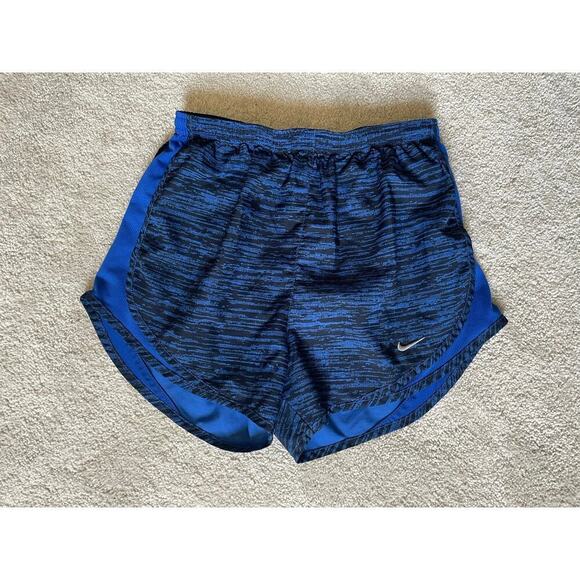 Women’s Blue Nike Dri-Fit Running Shorts with Liner and Drawstring - Picture 1 of 2
